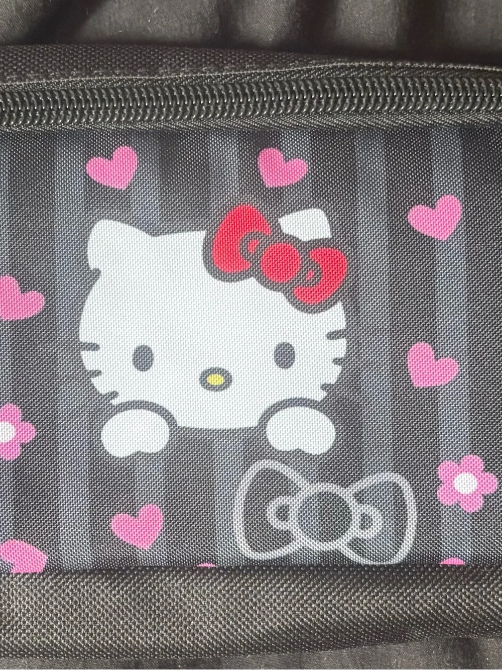 Hello Kitty Black and Pink Heart Backpack Set